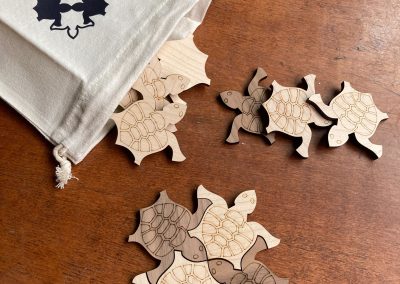 Wooden Tiling Turtles