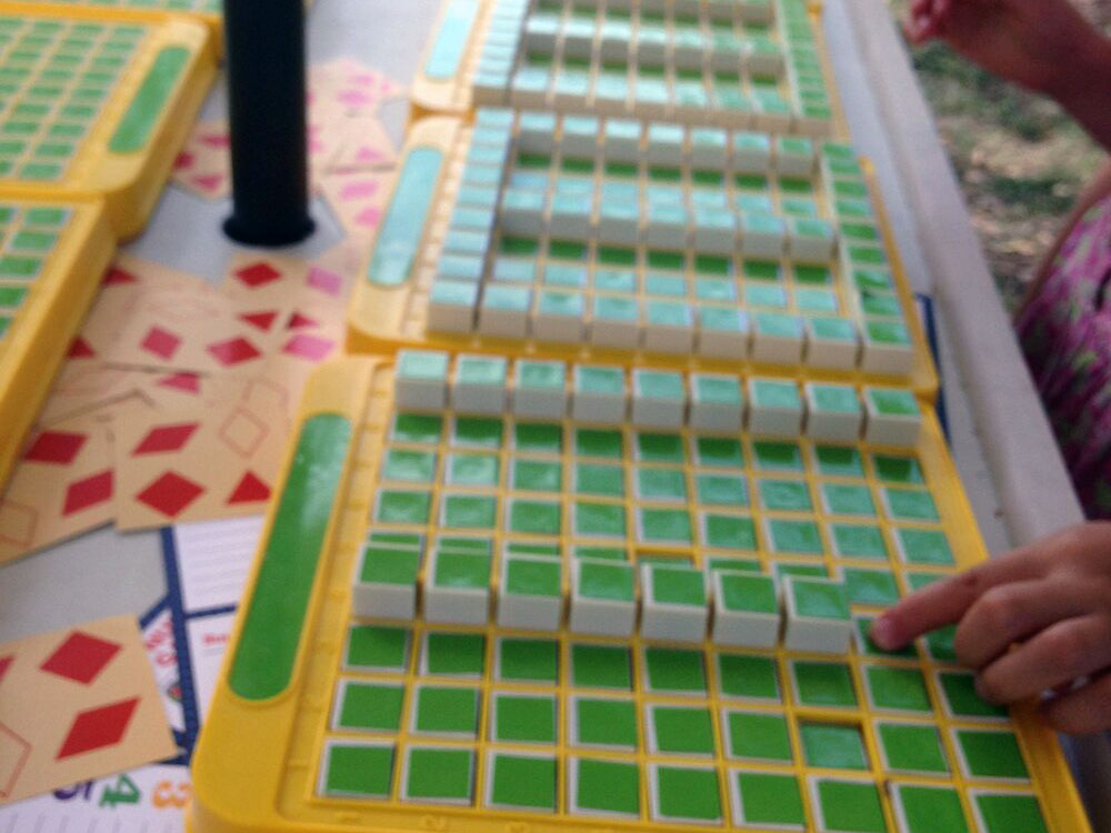 pattern machines on a table