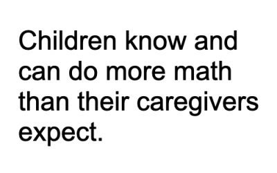 Supporting Children’s Early Math Learning