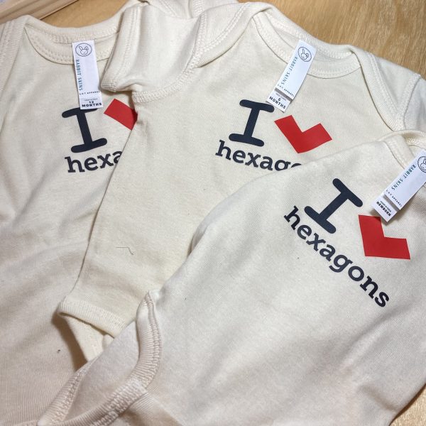 Three sizes of mathy onesies for three sizes of mathy babies.